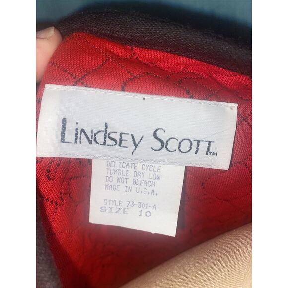 NOS Vintage 80s Red And Black Skirt Suit Sz 10 USA Made With Tags - Picture 7 of 11